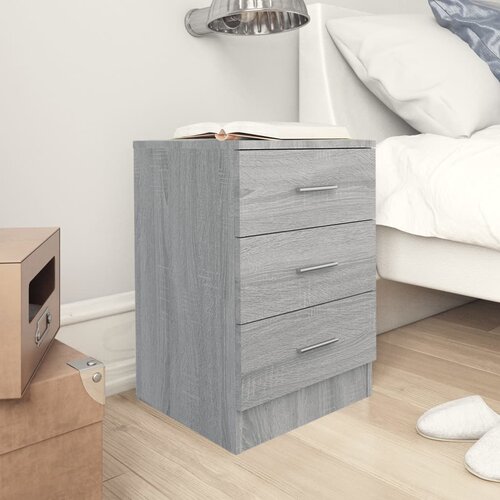 vidaXL Nočna omarica 2 kosa siva sonoma 38x35x56 cm konstruiran les Cene