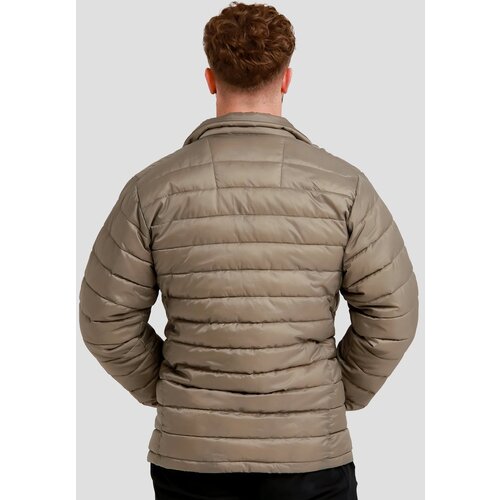 GymBeam men&amp;lsquo;s puffer jacket vetiver/black Slike