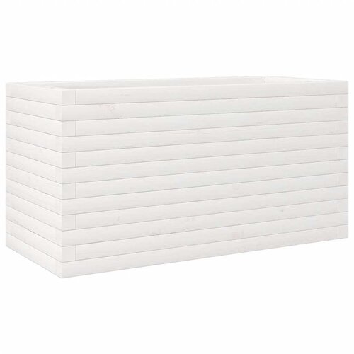  Vrtna sadilica bijela 90x40x45,5 cm od masivne borovine Slike