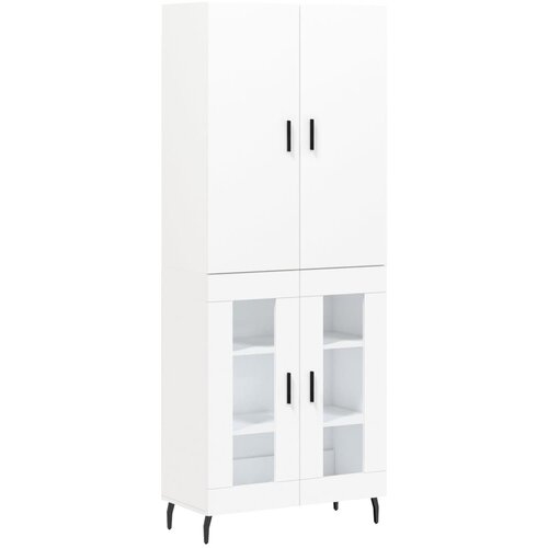Maison Chic Visoka omara - Komoda - Predalnik bela 69,5x34x180 cm inženirski les, (21720589) Slike