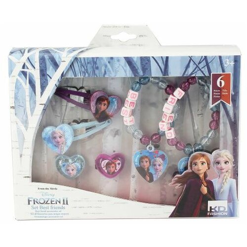 Frozen 2 Set šnalica i narukvica plavo-ljubičasti Slike