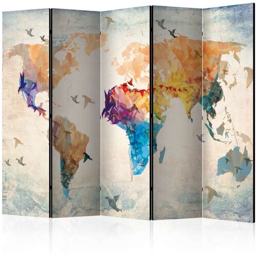  Paravan u 5 dijelova - Paper birds II [Room Dividers] 225x172 Slike