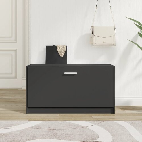 vidaXL Klop za čevlje črna 80x24x45 cm inženirski les Cene