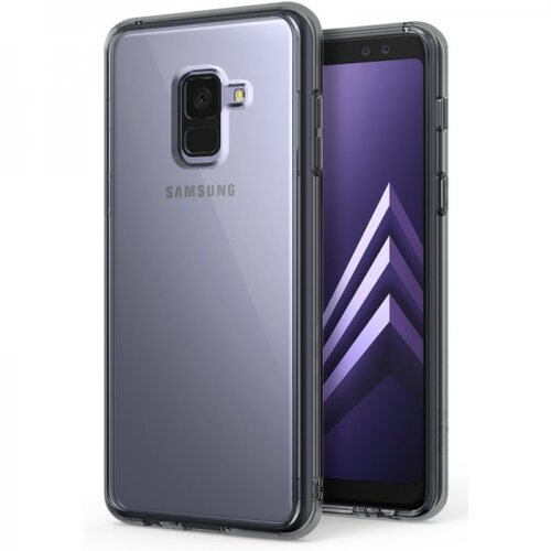  Ultra tanek silikonski ovitek za samsung galaxy A8 / A5 2018 - prozorno črn Slike