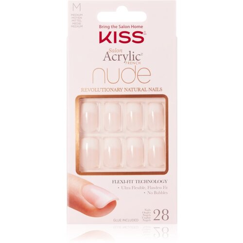 Kiss Nude Nails Cashmere Umjetni nokti medium 28 kom Slike