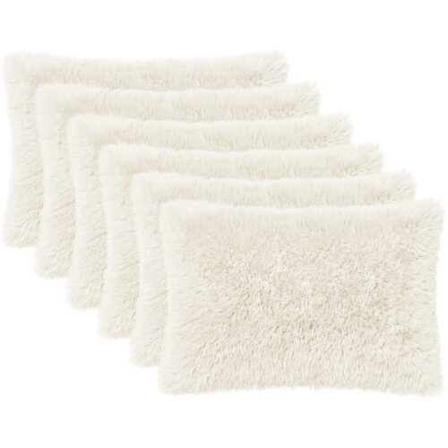  Presvlaka za jastuk 6 pcs HEERLEN Bijela 50 x 80 cm PV flis Cijene