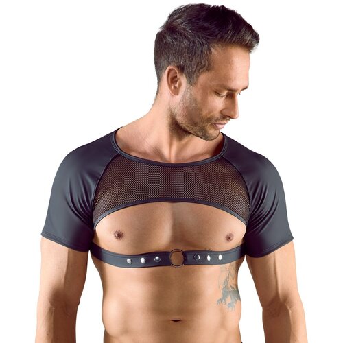 Svenjoyment Open Chest Crop Top with Short Sleeves 2161893 Black S Cijene