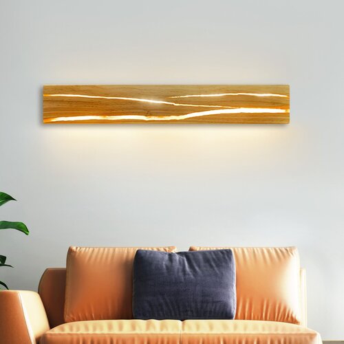 Nettlife LED stenska svetilka, notranja lesena moderna hodniška svetilka 3000K toplo bela 50CM indirektna svetilka za dnevno sobo 8W, (22136428) Cene