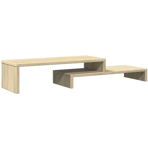 VidaXL Stalak za monitor boja hrasta 54x22x15 cm konstruirano drvo Slike