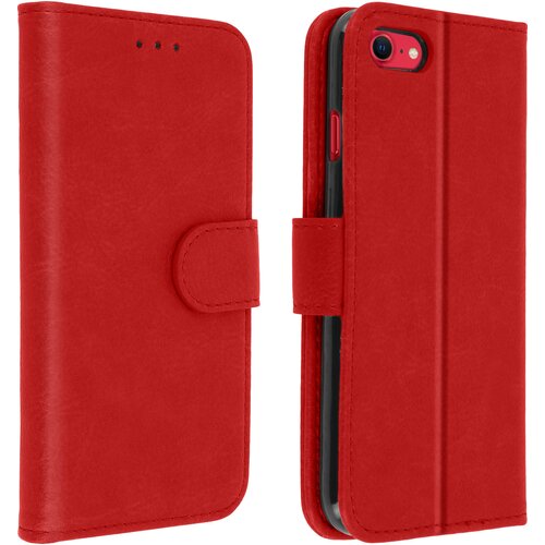AVIZAR Folio Case iPhone SE / 8 / 7 z držalom za kartico - rdeca, (20616975) Slike