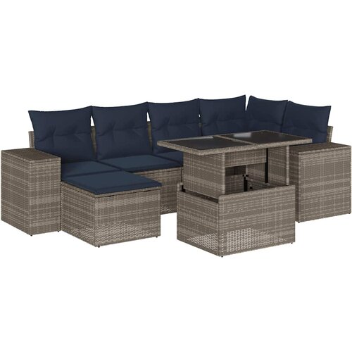  9-dijelni set vrtnih sofa s jastucima od poliratana bagrem Slike
