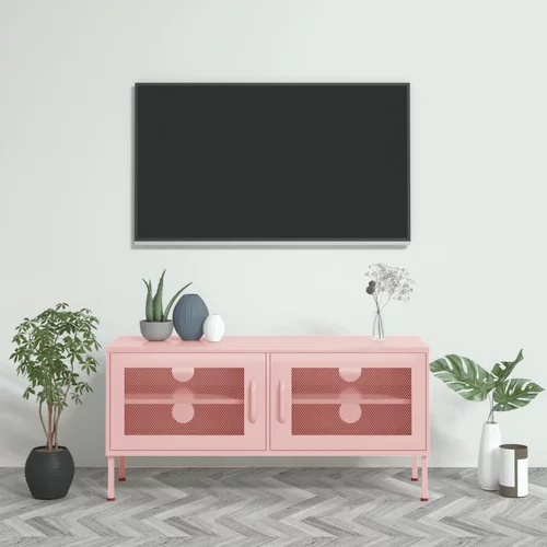 TV ormarić ružičasti 105 x 35 x 50 cm čelični