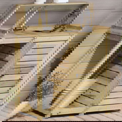 za sadnju s policama 82 5 x 50 x 109 5 cm od borovine Slike