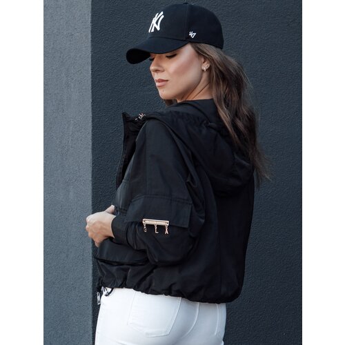 DStreet Women&amp;#039;s transitional jacket with hood BUNOL black Slike