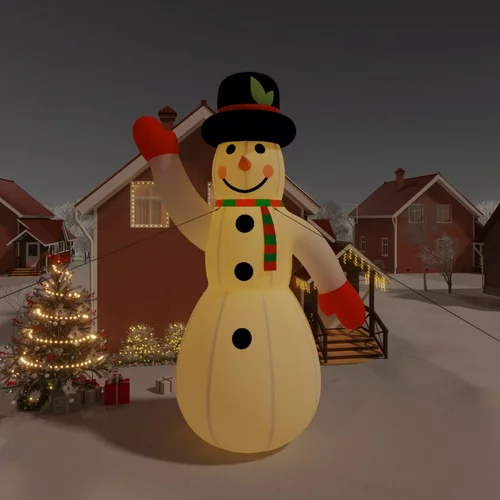 vidaXL božićni snjegović na napuhavanje s led svjetlima 805 cm