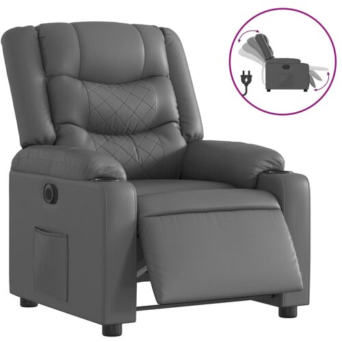 Maison Chic Električni naslanjač - Relax naslanjač sivo umetno usnje, (22062641) Cene