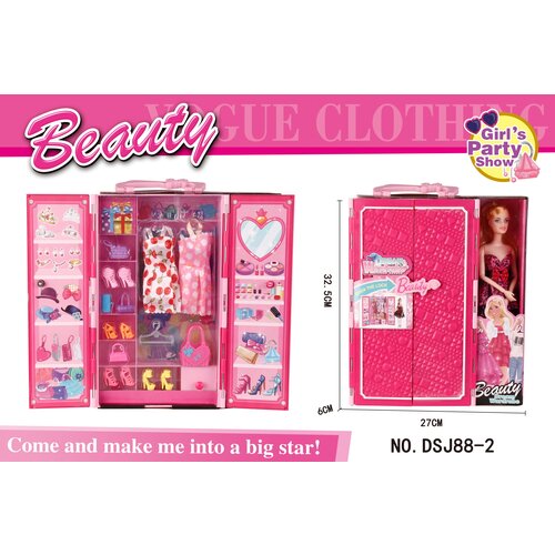  Wardrobe With Doll + Accessories Cene