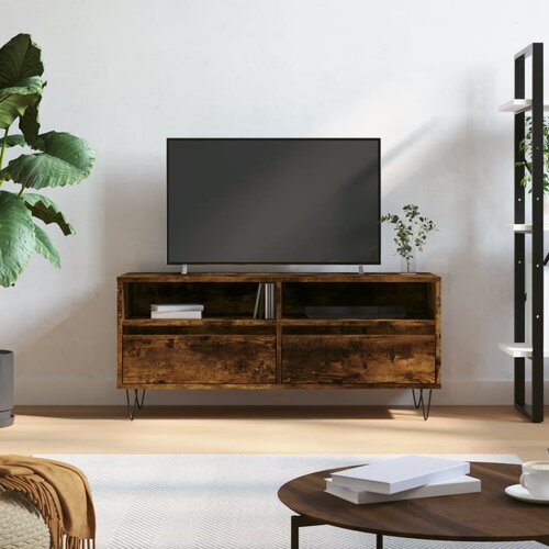 The Living Store TV omarica dimljeni hrast 100x34,5x44,5 cm inženirski les - TV Omarica, (21624893) Cene