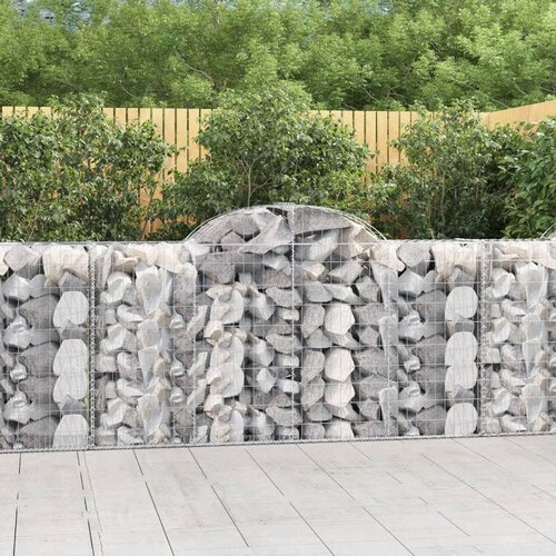  Obokana gabionska ko&amp;scaron;ara 6kos 200x50x100/120cm pocinkano železo Slike