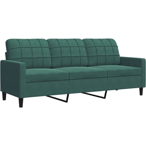 vidaXL Kavč trosed temno zelen 180 cm žamet, (21256010) Cene