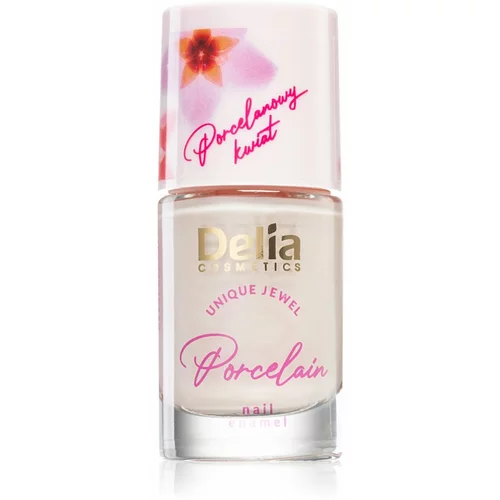 Delia Cosmetics Porcelain lak za nohte 2 v 1 odtenek 03 Salmon Pink 11 ml