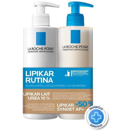 LAROCHE-POSAY LRP lipikar urea 10% 400 ml + syndet ap+ 400 ml-50% Cene