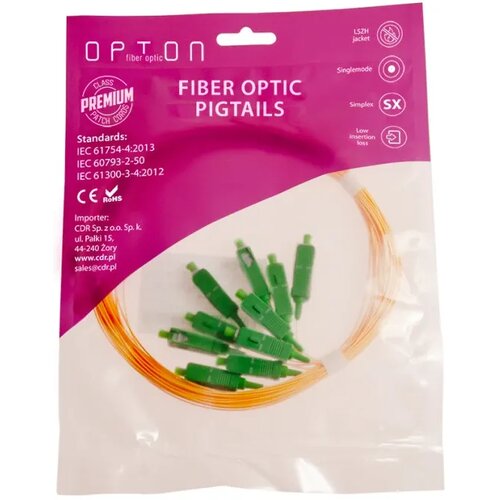  OPTON pigtail SC/APC SM 0.9mm 1.5m G657A Loose Tube (Easy Strip) 10 komada u pakovanju Cene