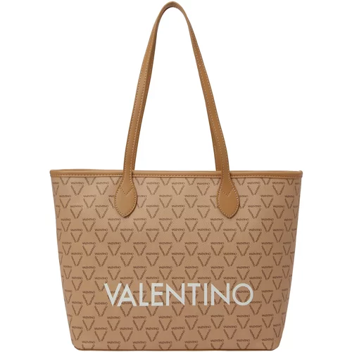 Valentino Shopper torba pijesak / smeđa / bijela