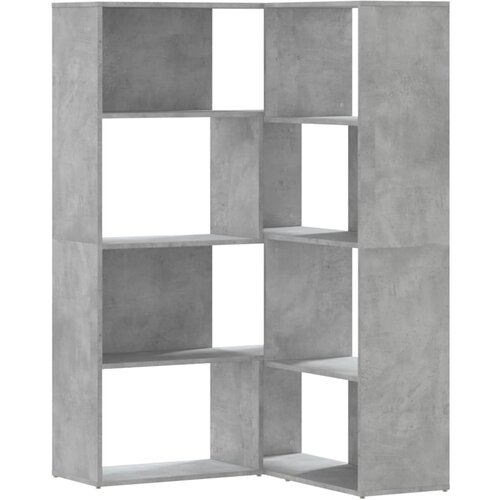 Maison Chic Kotna Knjižna omara - Knjižni regal 4-nadstropna betonsko siva 85x85x140 cm, (21726261) Cene