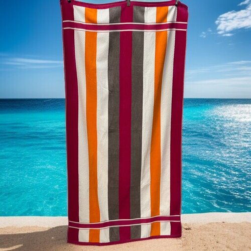 Viktorija Leskovac Plažni peškir "Sunset Stripes" – 86x164 cm, 100% pamuk A27 Cene