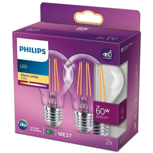 Philips komplet 2x led sijalice vintage E27/7W/230V 2700K Slike