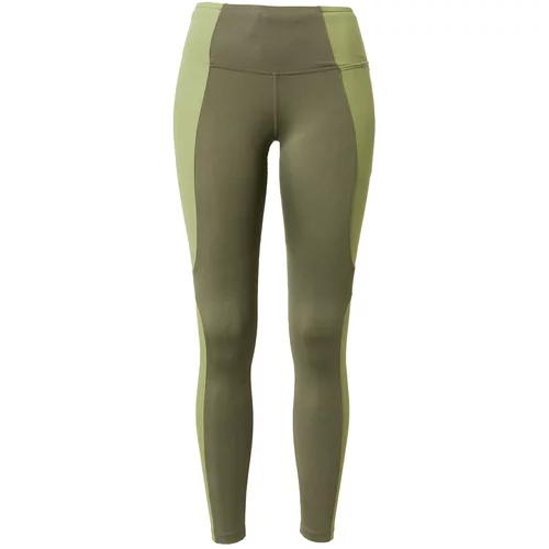 Nike Športne hlače oliva / svetlo zelena / bela