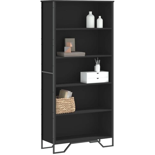 VidaXL Ormarić za knjige crni 80x31x169 cm od konstruiranog drva Slike