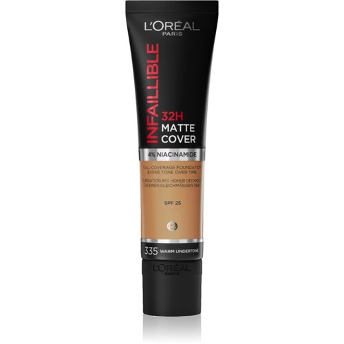 L&amp;acute;Or&amp;eacute;al Paris Infaillible 32H Matte Finish dolgoobstojni matirajoči tekoči puder SPF 25 odtenek 310 Warm Undertone 30 ml Slike