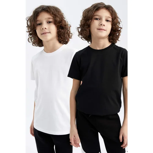 DEFACTO Boy Regular Fit Crew Neck Sustainable 2-pack Short Sleeve T-Shirt