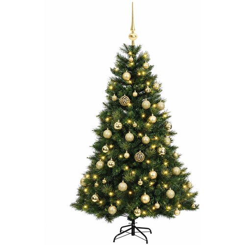  Umjetno božićno drvce s kuglicom 120 cm 150 LED lampica Slike