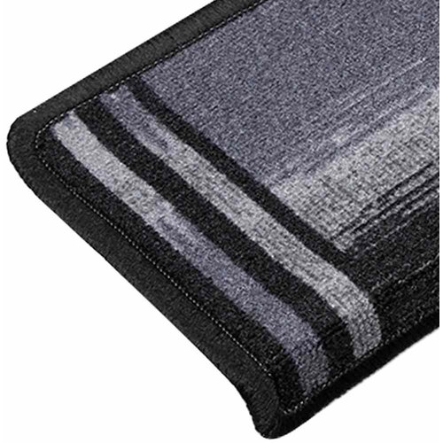  Otirači za stepenice samoljepljivi 10 kom 65x21x4 cm crno-sivi Slike