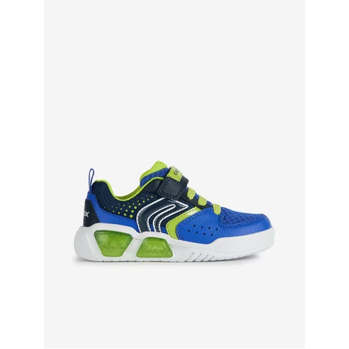 Geox Green and Blue Boys Sneakers with Glowing Sole - Boys
