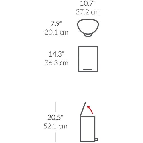 Simplehuman Mat črn kovinski ko&amp;scaron; za smeti s pedalom 6 l &amp;ndash; Slike