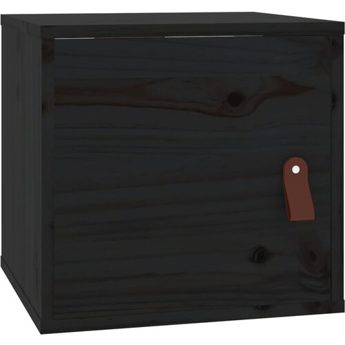 vidaXL Stenska omarica črna 31,5x30x30 cm trdna borovina, (20740655) Cene
