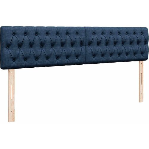  Otomanski okvir kreveta s madracima plavi 180x200cm od tkanine Slike