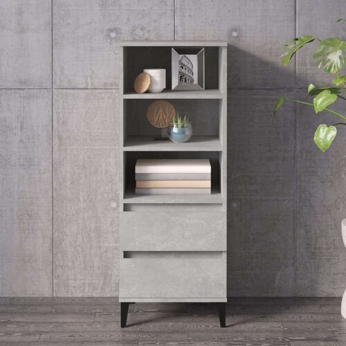  Visoka komoda boja betona 40 x 36 x 110 cm konstruirano drvo Slike