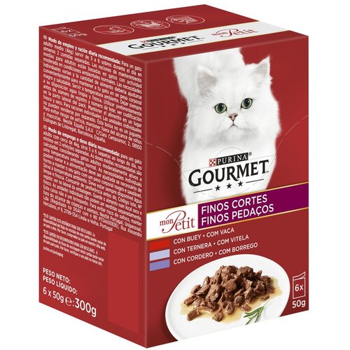 Gourmet mon petit multipack, s govedinom, teletinom i jagnjetinom, 6x50g Cene