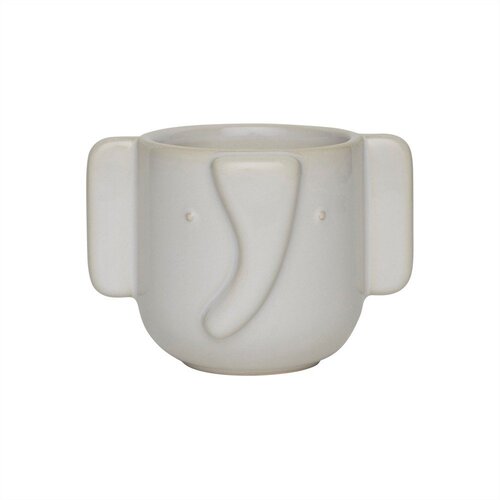 OYOY Mini Ročno poslikan okrasni cvetlični lonec iz kamenine &amp;oslash; 9 cm Elephant &amp;ndash; Slike