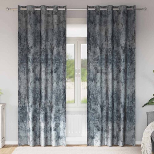  Baršunaste zavjese 2 pcs Srebrno Siva 245 x 140 cm Baršun Cene
