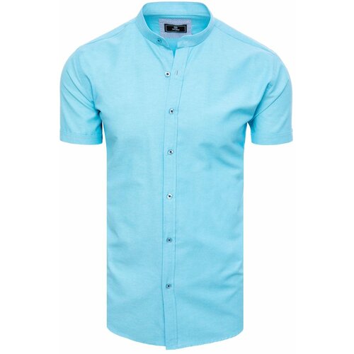 DStreet Sky Blue Men's Short Sleeve Shirt Slike