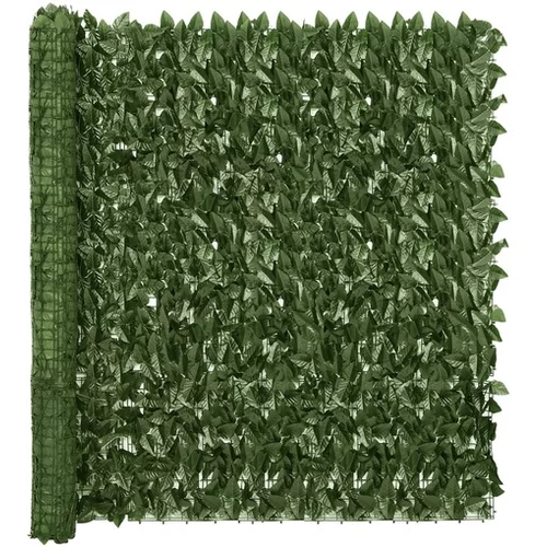  Balkonsko platno s temno zelenim listjem 600x150 cm
