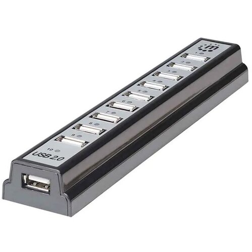  USB HUB --> 10x USB 2.0, Bus/AC Powered, Manhattan 161572 Cene