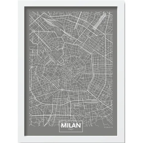 Wallity Plakat z okvirjem 40x55 cm Milan – Wallity