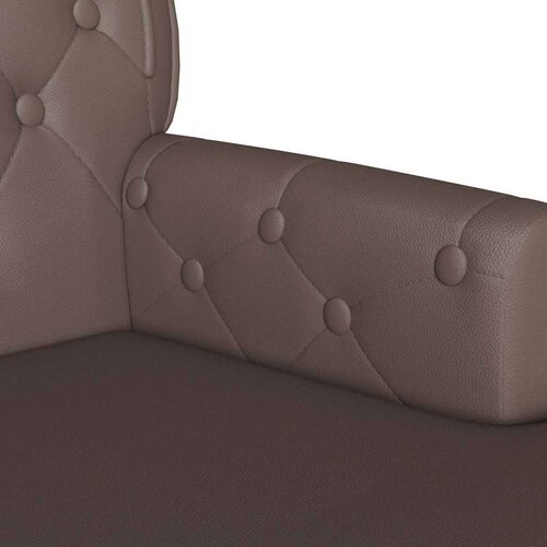 VidaXL Chesterfield klupa Smeđa 119,5 x 64,5 x 75 cm Lažna koža Slike